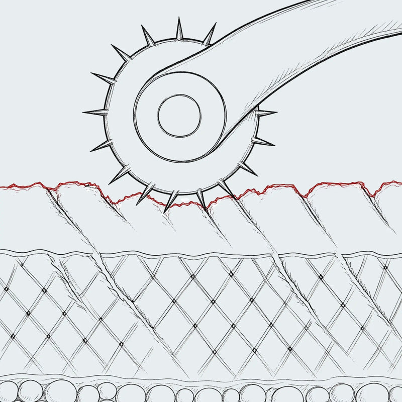 Roller angled penetration diagram