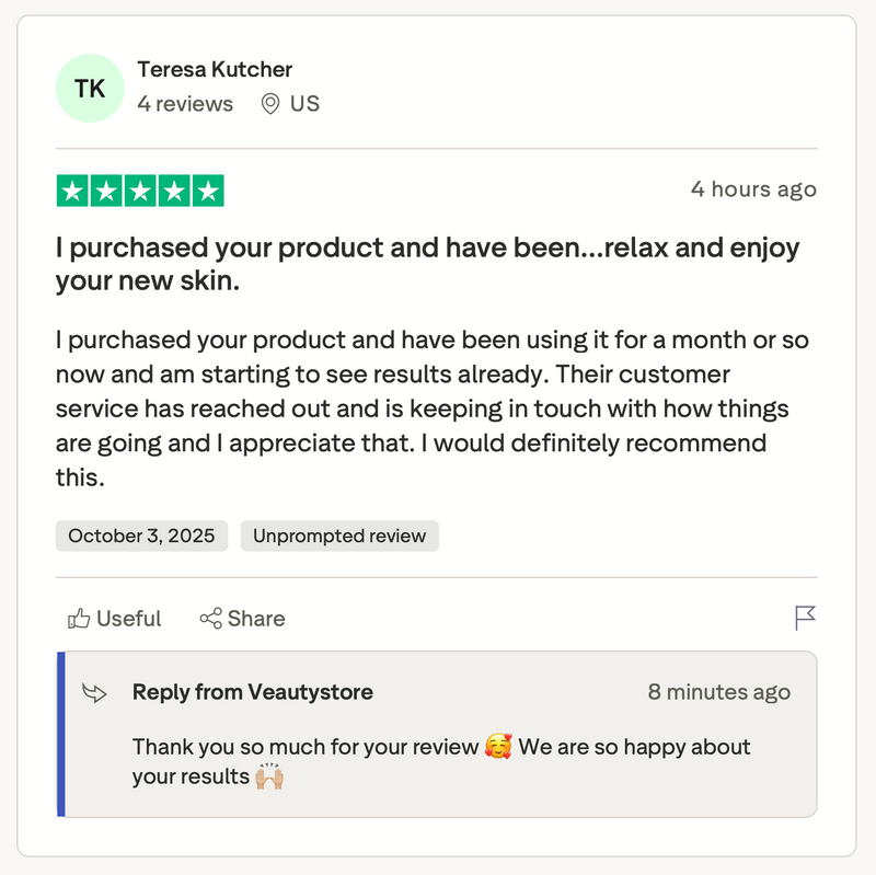 Customer comment